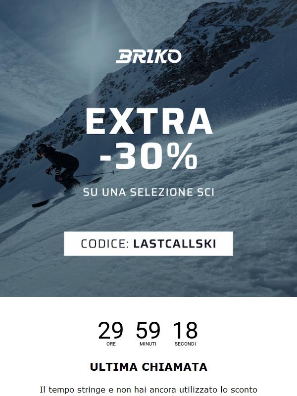🚨 L'extra promo sci termina domani.