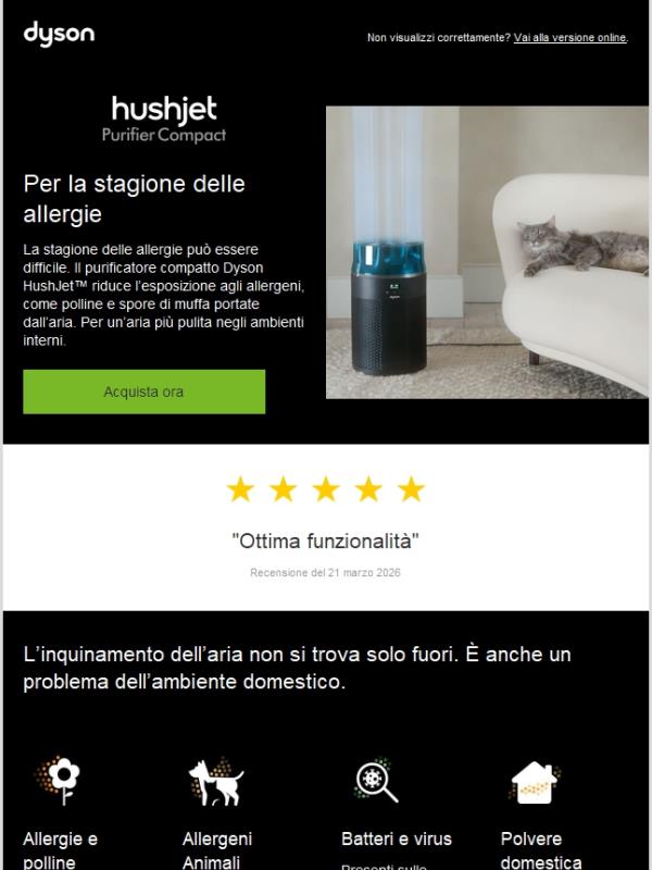 Respira senza difficoltà durante la stagione delle allergie.