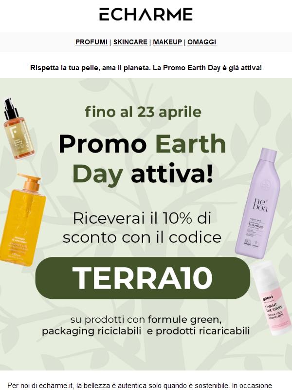 🌍 La bellezza è green: festeggia l'Earth Day con Echarme!