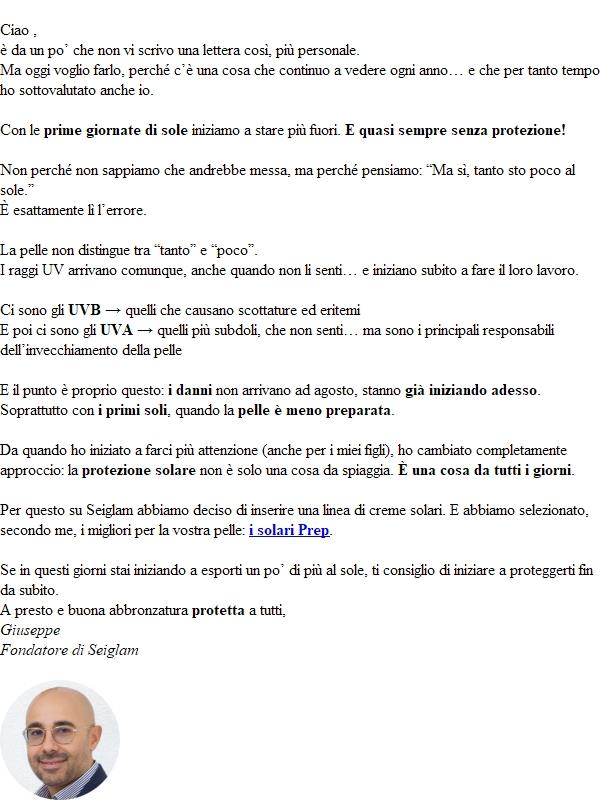 Ti devo dire una cosa che ti sarà utile.