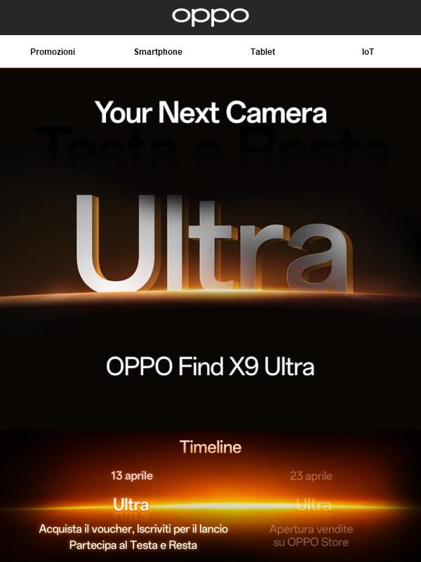 OPPO Find X9 Ultra: la tua prossima fotocamera sta arrivando