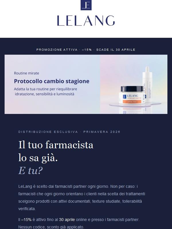 La tua farmacia lo sa già. E tu?