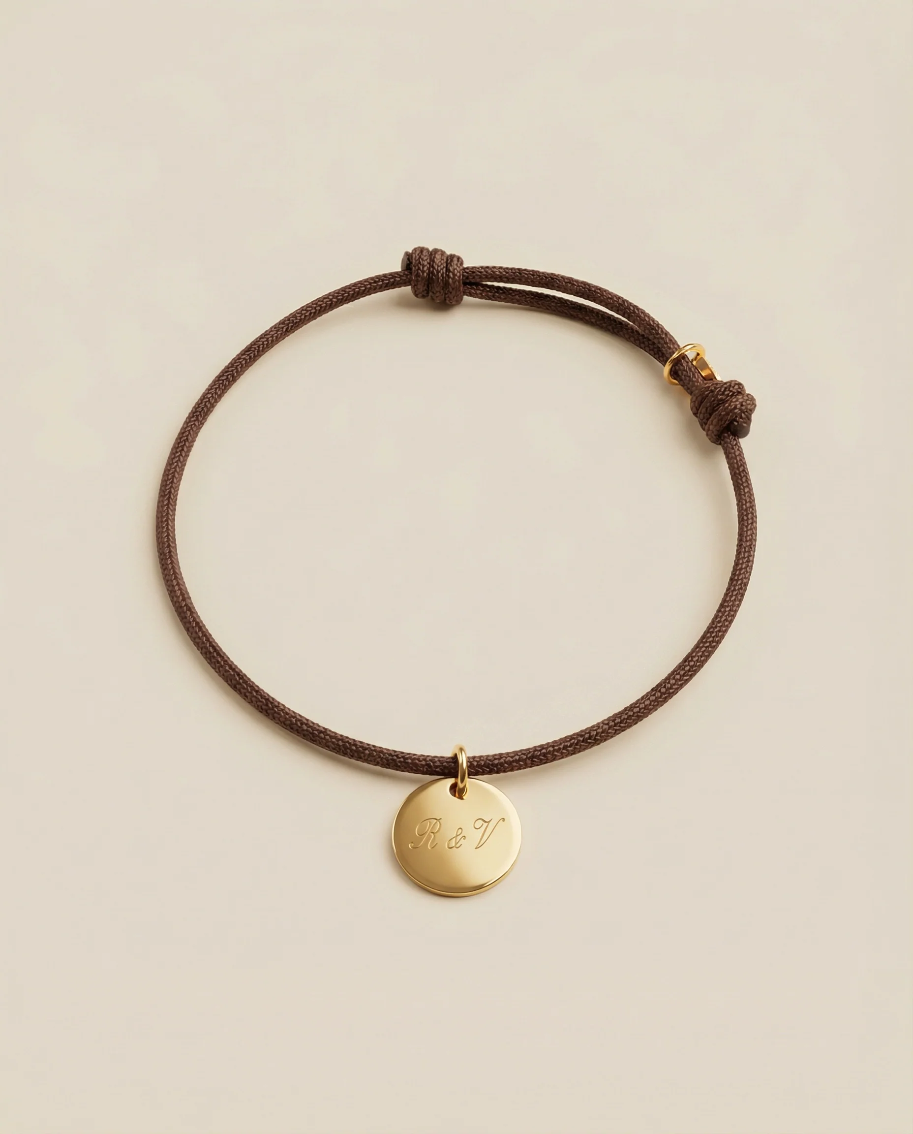 Image of Bracciale Cordoncino Personalizzato con Iniziali e Data - Infants