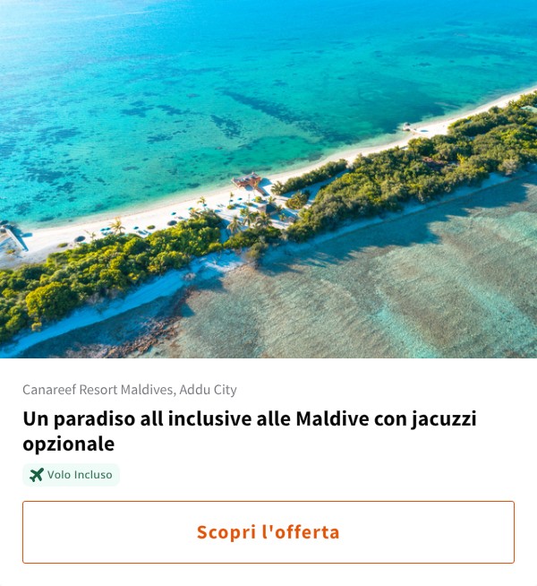 Un paradiso all inclusive alle Maldive con jacuzzi opzionale