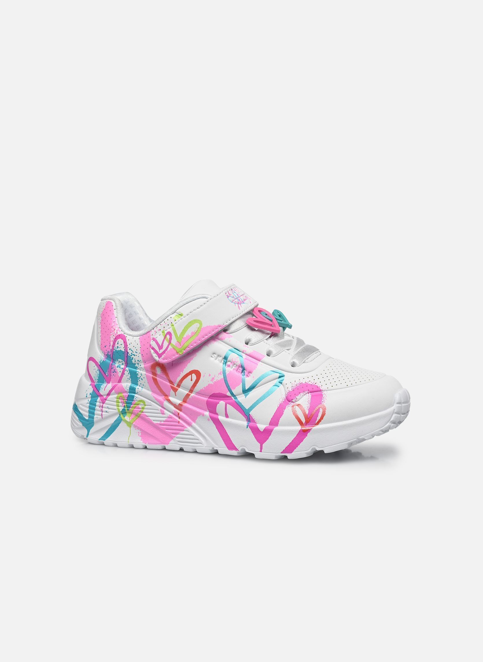 Skechers Sneakers Uno Lite - Heart Status Goldcrown ragazza bianco