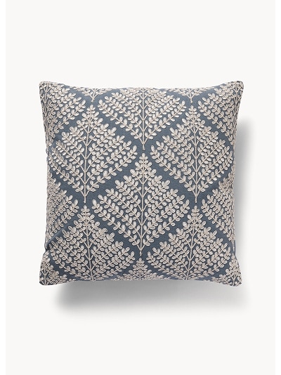 Cuscino con ricamo floreale dorato 45x45cm