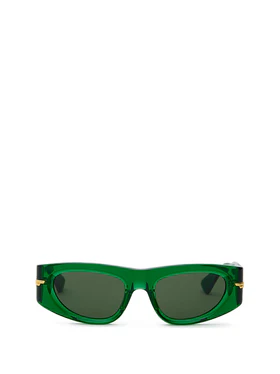 Occhiali da Sole in Acetato Trasparente Verde Bottega Veneta