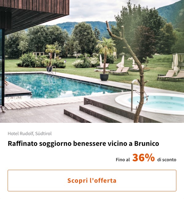 Raffinato soggiorno benessere vicino a Brunico