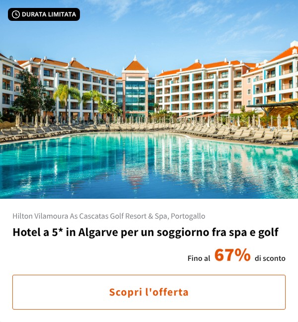 Hotel a 5* in Algarve per un soggiorno fra spa e golf