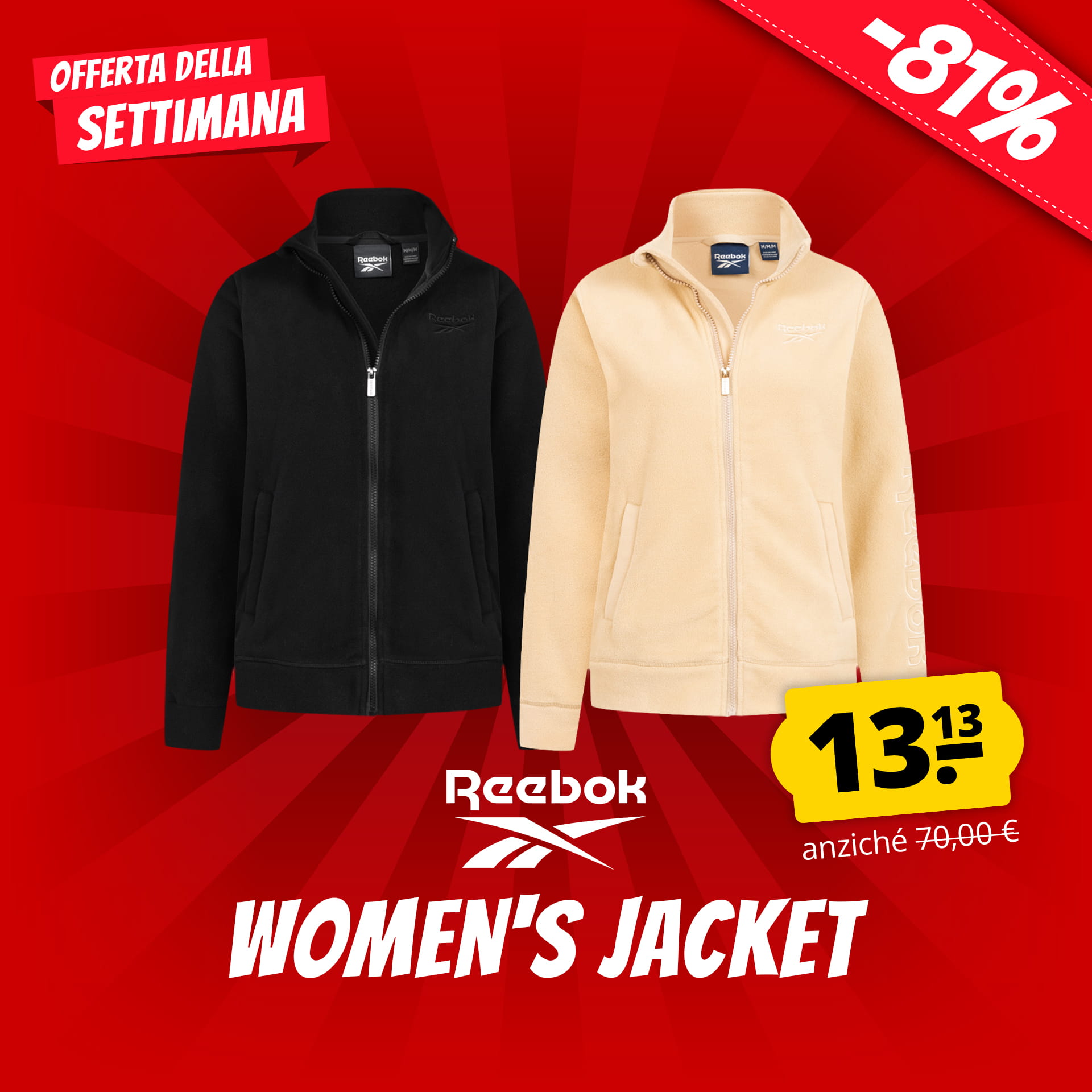 reebok polar fleece donna giacca