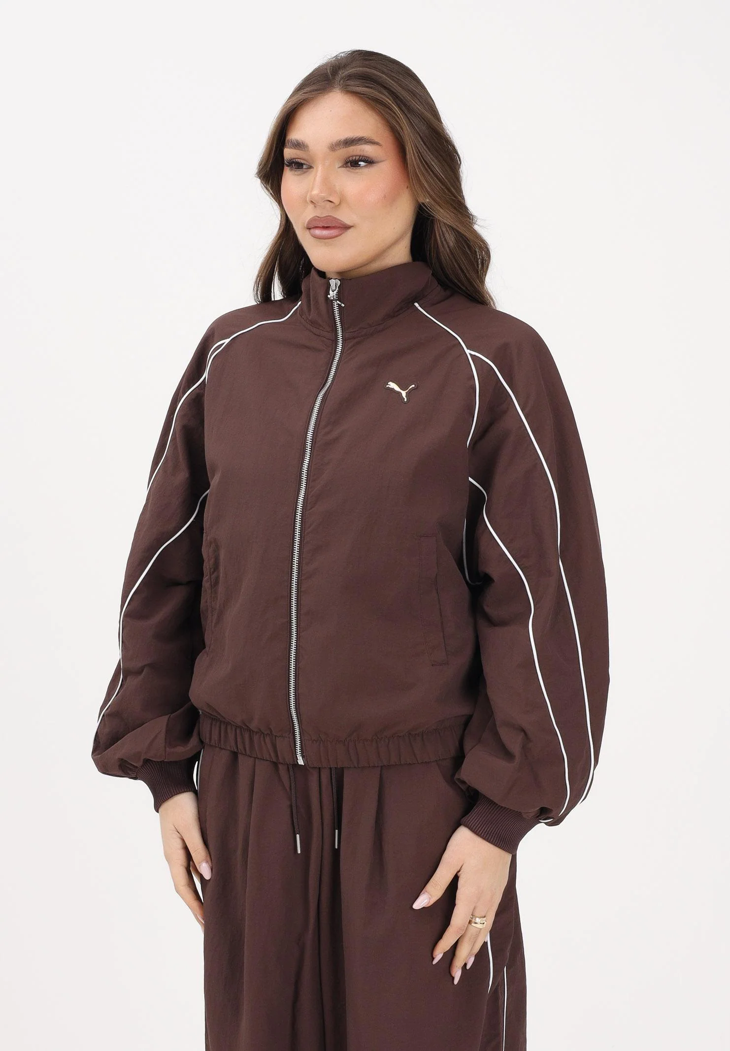 Image of PUMA Giacca a vento T7 Balloon marrone da donna