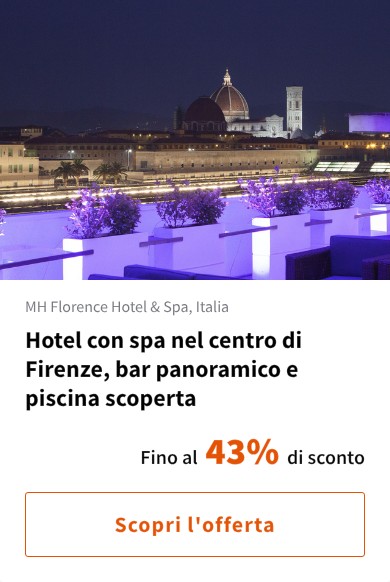 Hotel con spa nel centro di Firenze, bar panoramico e piscina scoperta