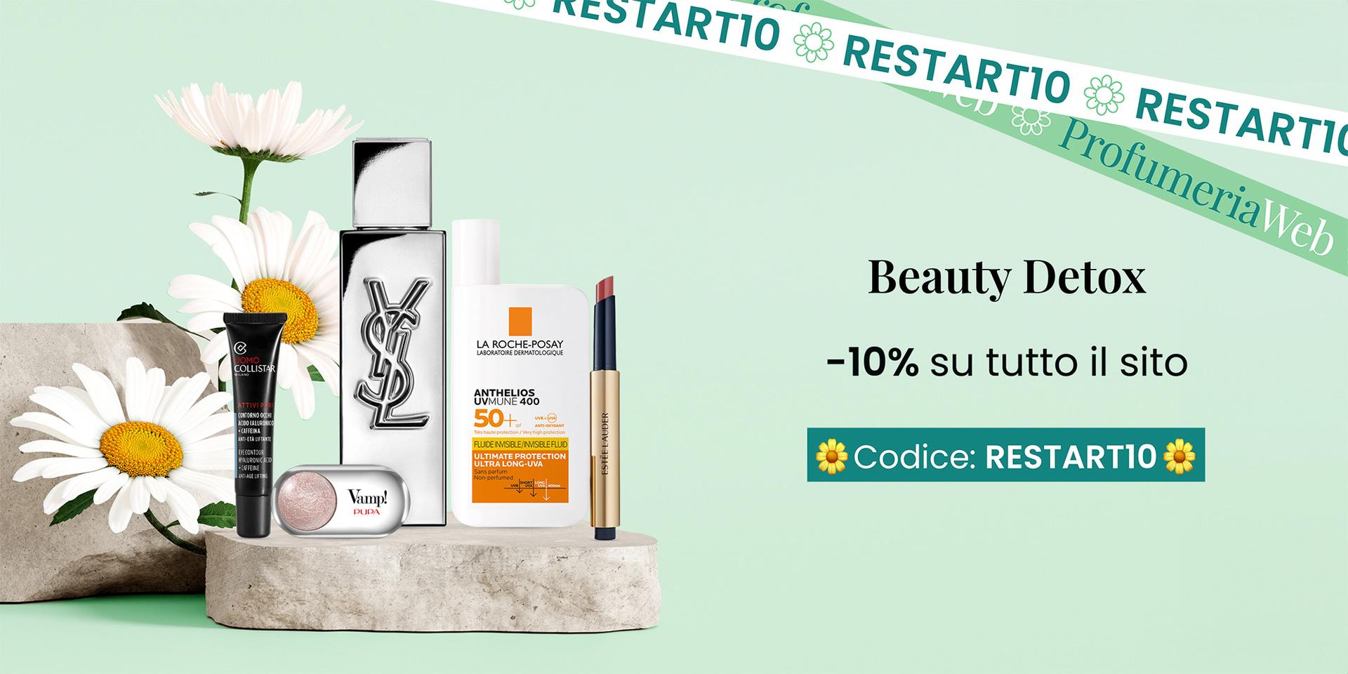 Beauty Detox -10% su tutto il sito con il codice RESTART10