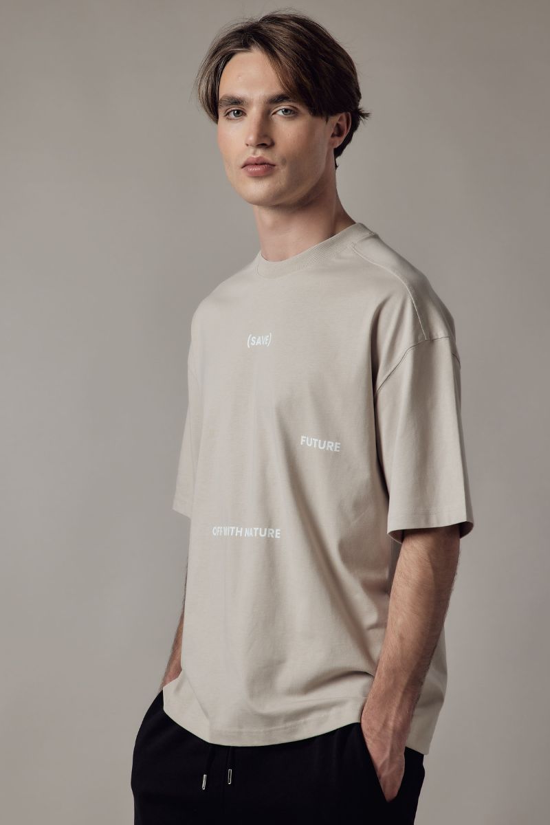 T-Shirt Loose Fit Unisex Beige