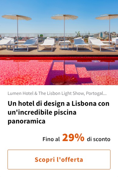 Un hotel di design a Lisbona con un'incredibile piscina panoramica