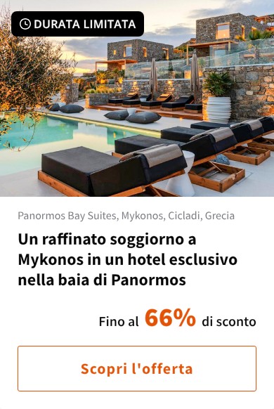 Un raffinato soggiorno a Mykonos in un hotel esclusivo nella baia di Panormos