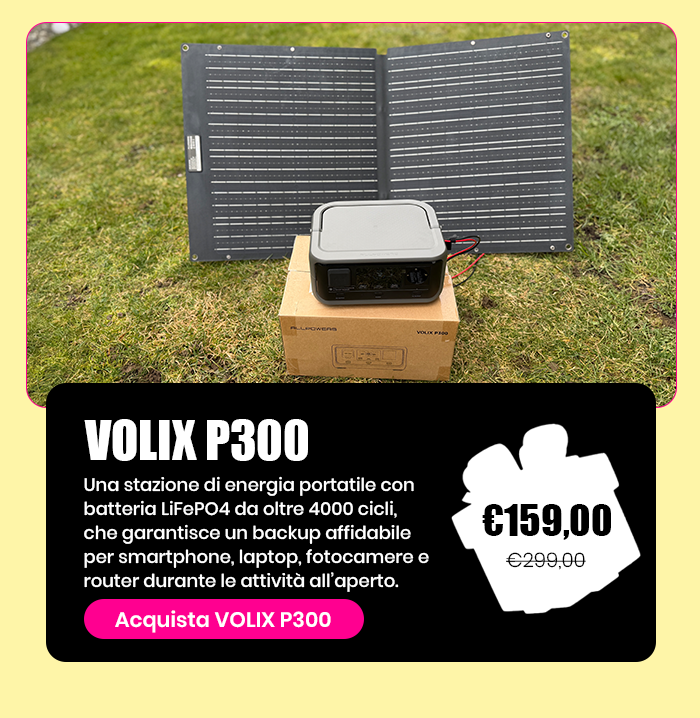 VOLIX P300 Centrale Elettrica Portatile 300W 256Wh LiFeP04 Batteria