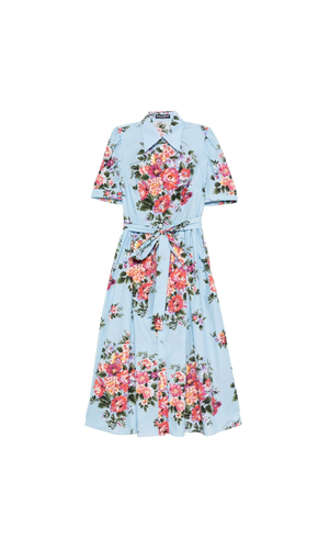 Flower print midi dress