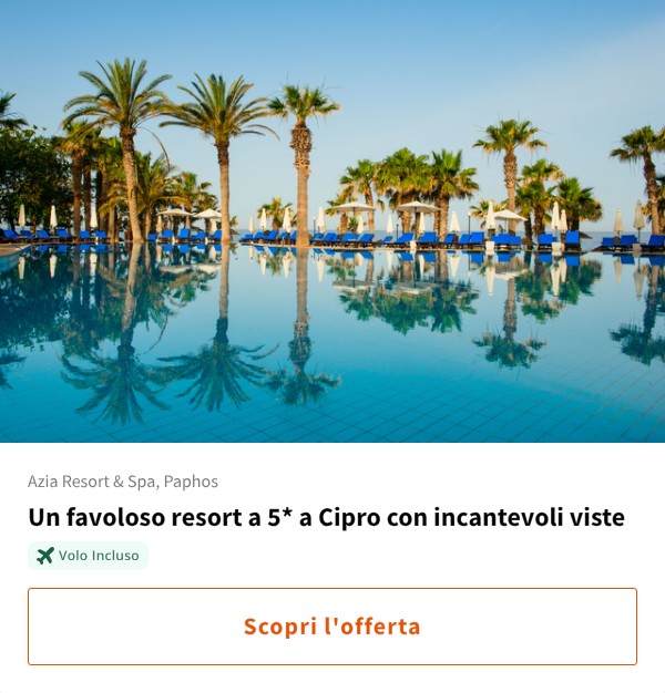 Un favoloso resort a 5* a Cipro con incantevoli viste