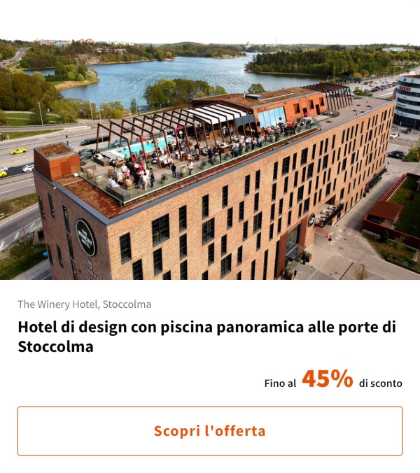 Hotel di design con piscina panoramica alle porte di Stoccolma