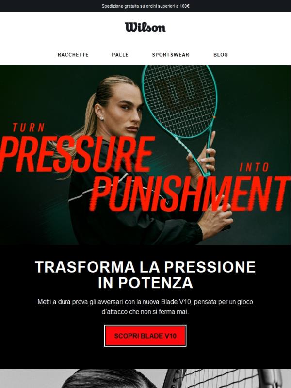 Scopri Blade V10, realizzata per potenziare ogni singolo colpo.