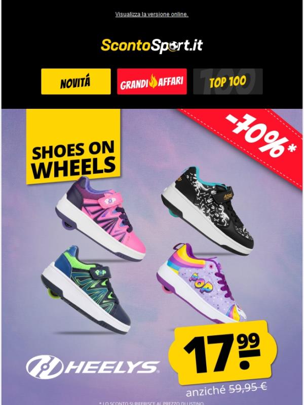 Solo 17,99 € ⚡ Scarpe con rotelle di Heelys