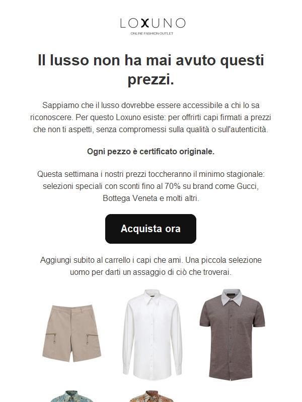 ✦ Loxuno | Prezzi che non ti aspetti, su marchi che ami