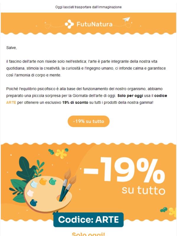 Un creativo -19% su tutto🎨