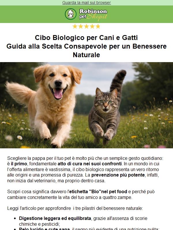 🌱 Alimentazione biologica: una scelta d'amore per il tuo pet 🐾