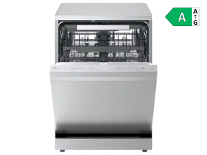 LG DF375HVS Lavastoviglie libera installazione, Classe A, 14 Coperti, Vapore, WI-FI, Grigia