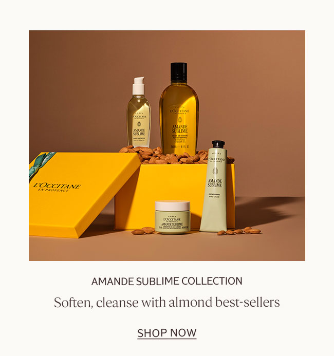 AMANDE SUBLIME COLLECTION | SOFTEN, CLEANSE WITH ALMOND BEST-SELLERS | SHOP NOW