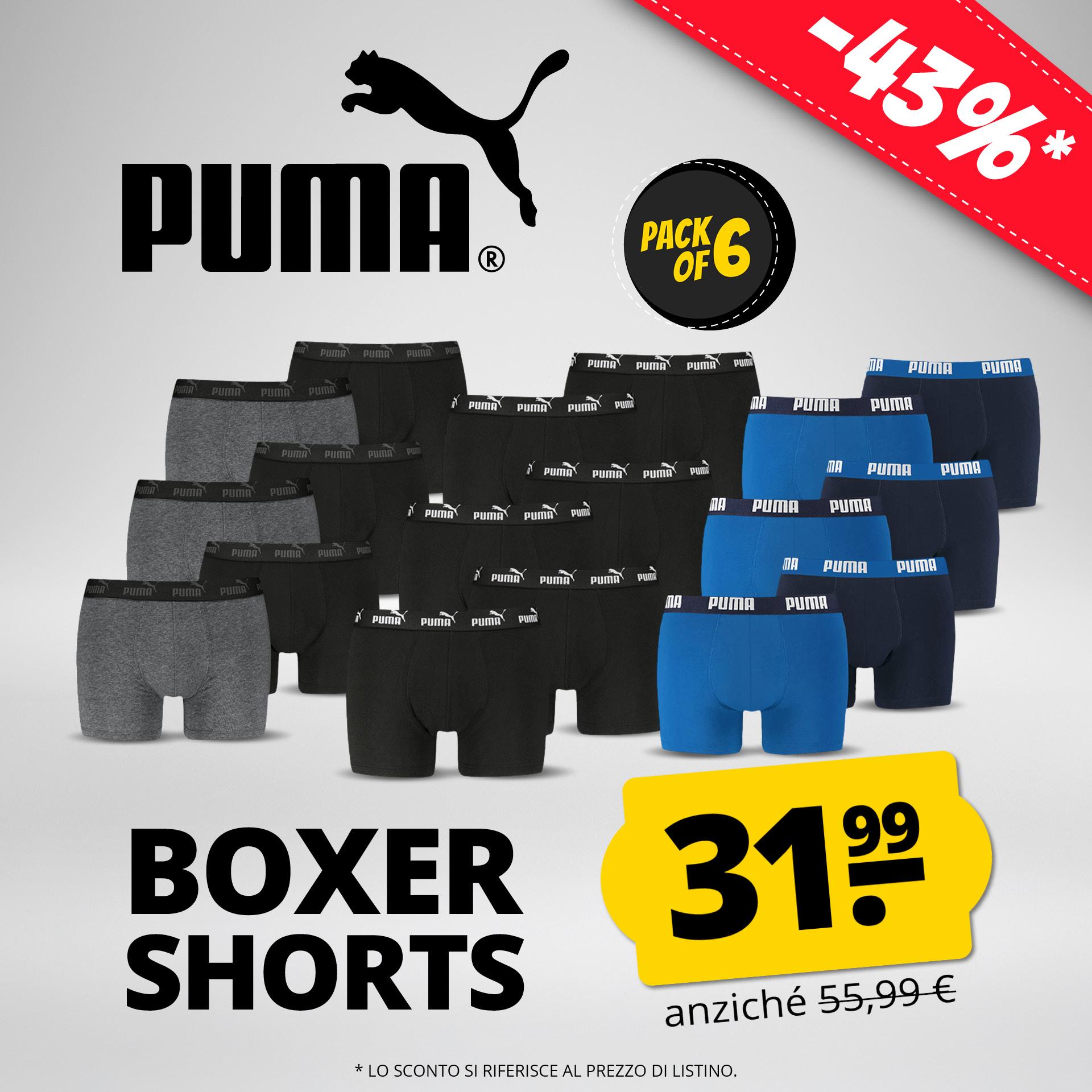 puma elements basic uomo boxer set da 6
