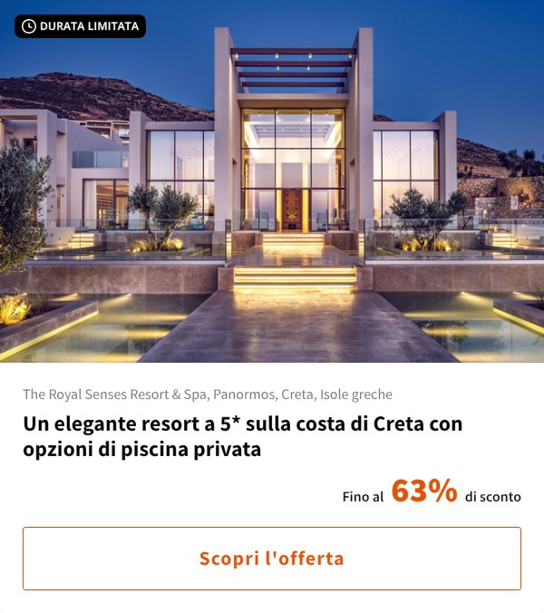Un elegante resort a 5* sulla costa di Creta con opzioni di piscina privata