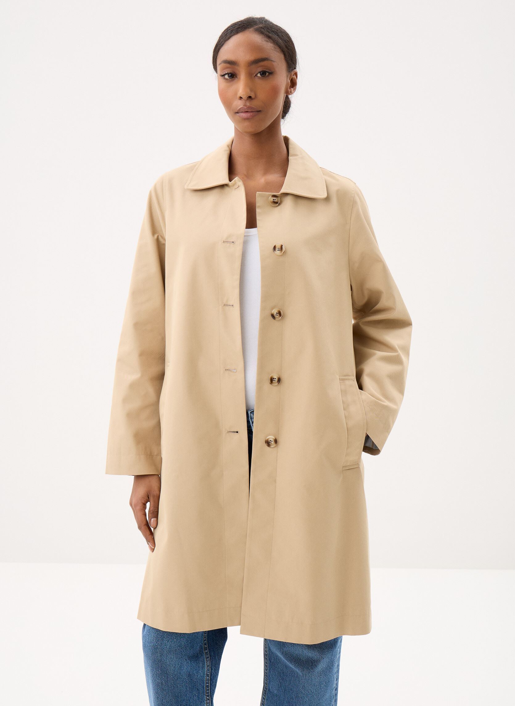 MADE BY Trench - Impermeabile TRENCH-LONG donna beige