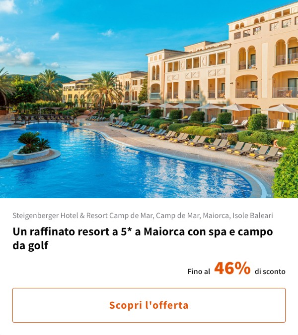 Un raffinato resort a 5* a Maiorca con spa e campo da golf