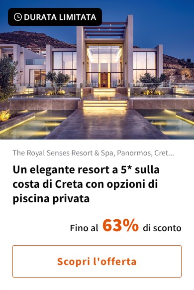 Un elegante resort a 5* sulla costa di Creta con opzioni di piscina privata