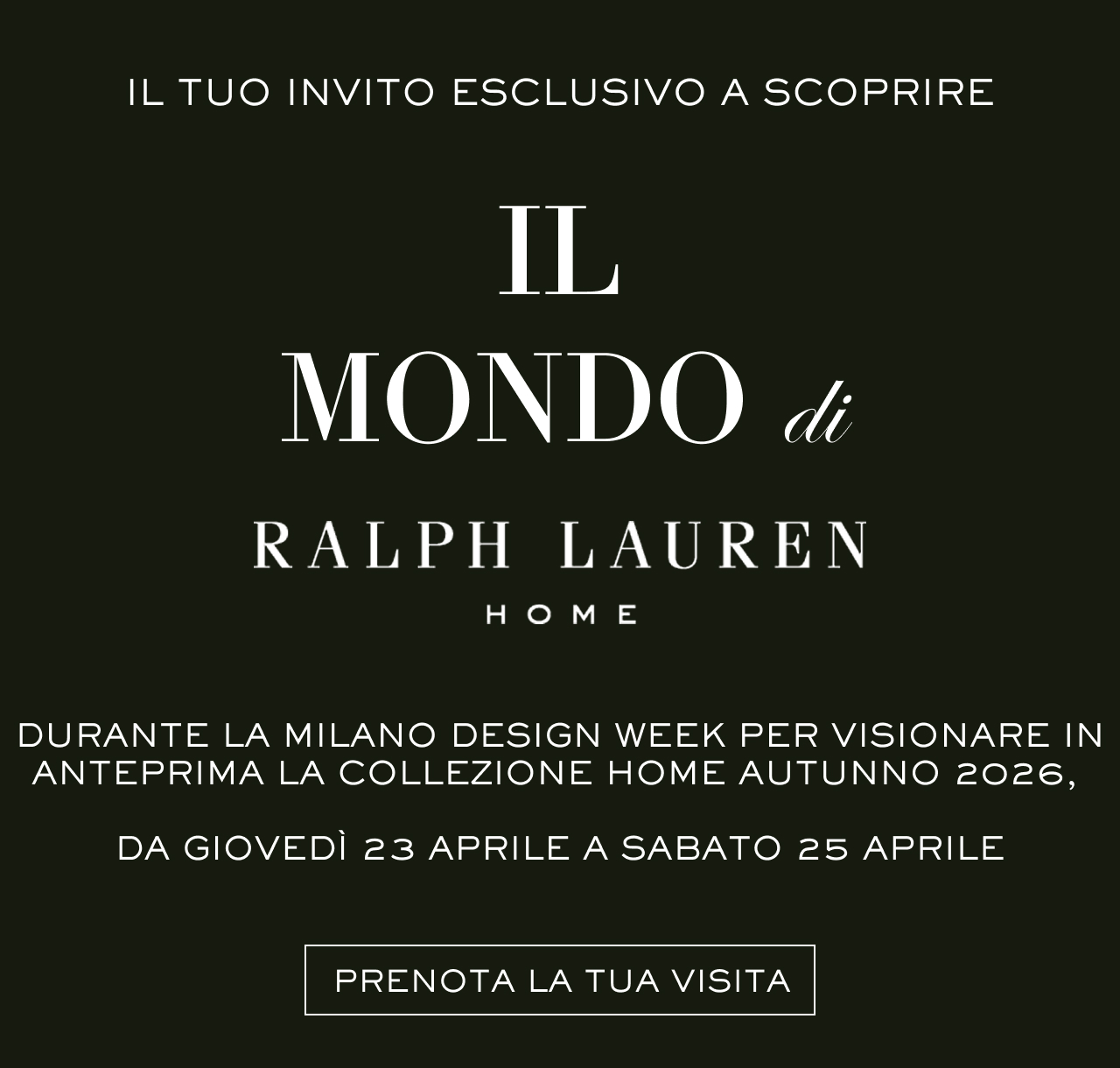 IL MONDO di RALPH LAUREN HOME