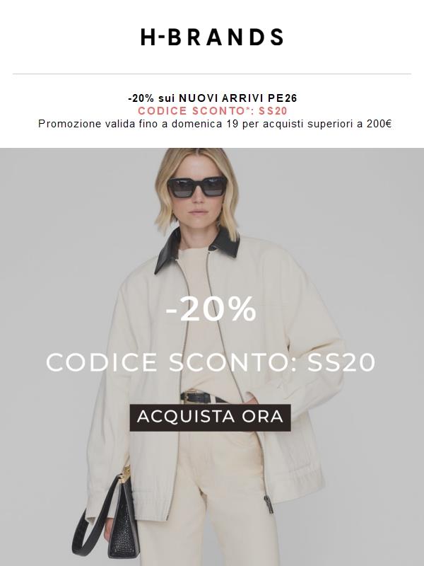 Affrettati! -20% su PE26 solo per te! 🎉