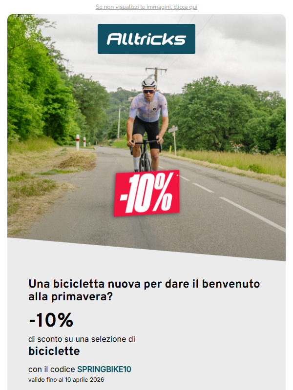 Codici sconto su biciclette, articoli per il running e attrezzatura outdoor ! 😍
