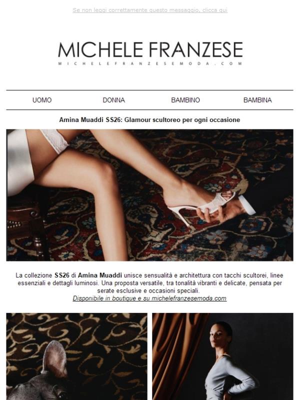 Amina Muaddi SS26: Glamour scultoreo per ogni occasione