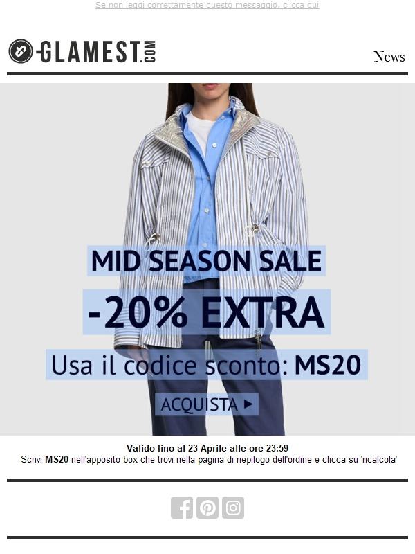 Mid Season Sale: approfitta del -20% EXTRA