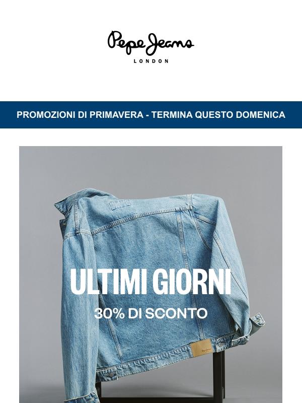 ULTIMI GIORNI I 30% di sconto