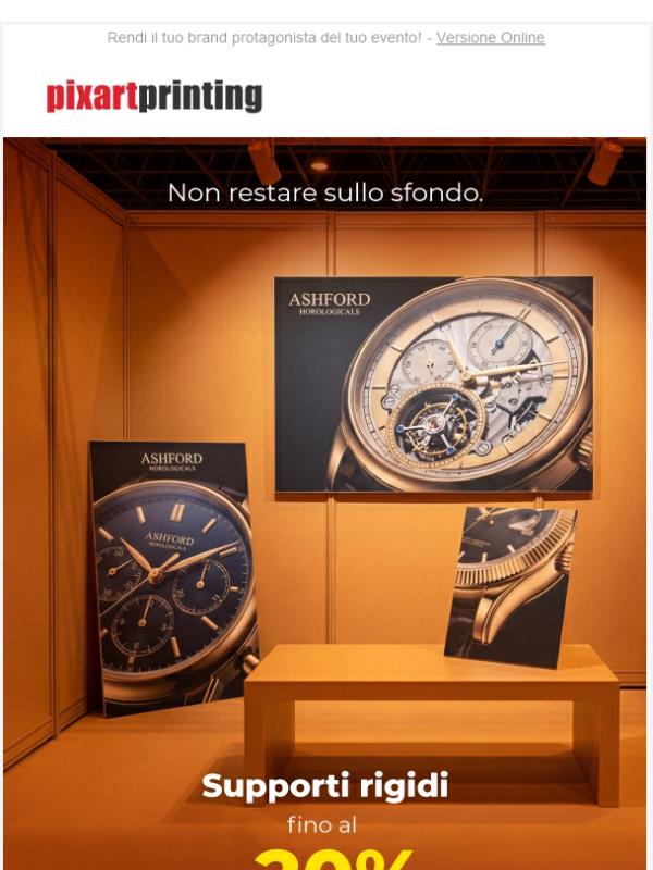 Che fiera! Supporti rigidi fino al -20%