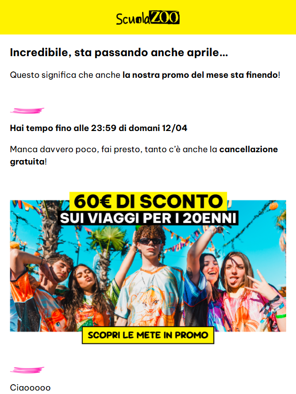 Aprile dolce dorm... 60€ di sconto