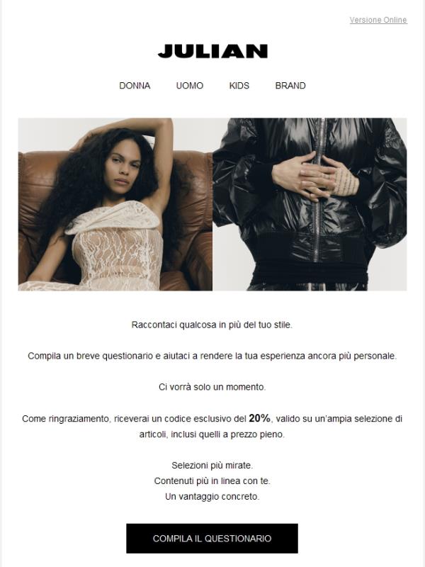 20% per te | compila il questionario