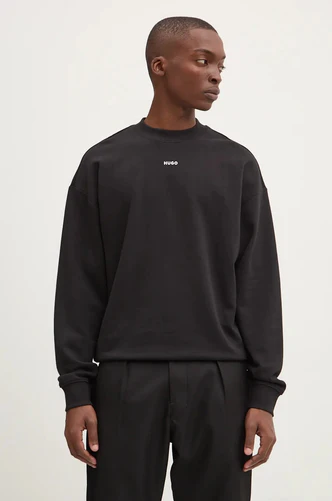 Felpa Relaxed Fit in Cotone / Nero