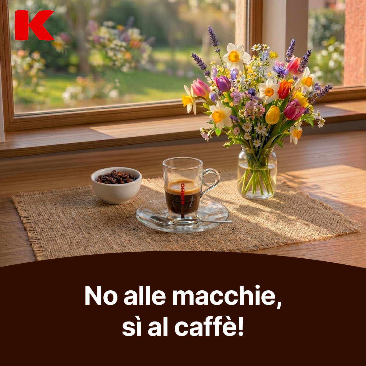 No alle macchie, sì al caffè