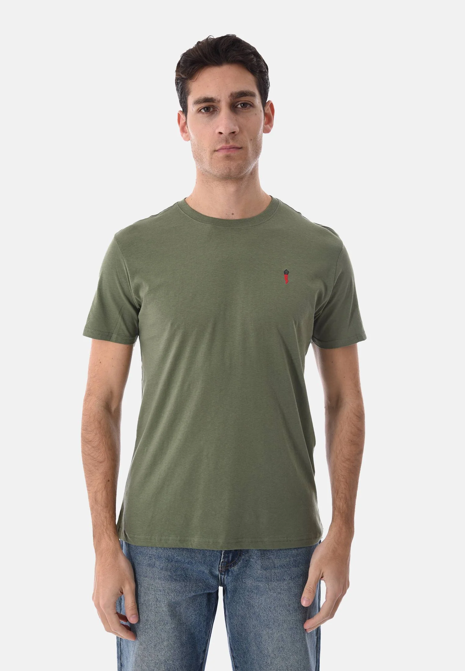 Image of T-shirt con corno rosso
