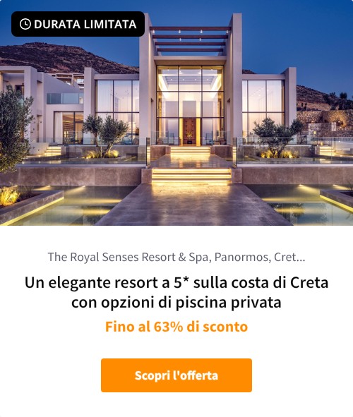 Un elegante resort a 5* sulla costa di Creta con opzioni di piscina privata