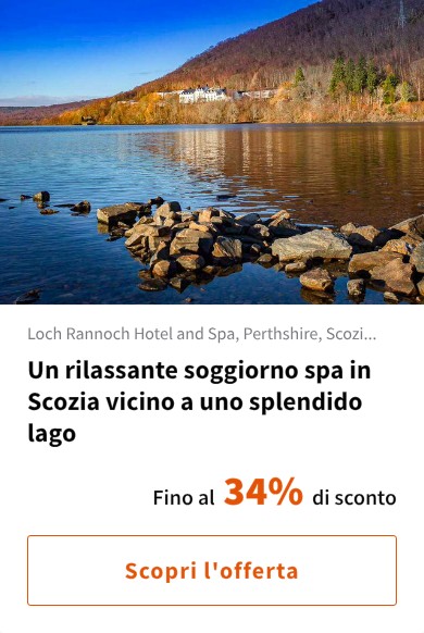 Un rilassante soggiorno spa in Scozia vicino a uno splendido lago